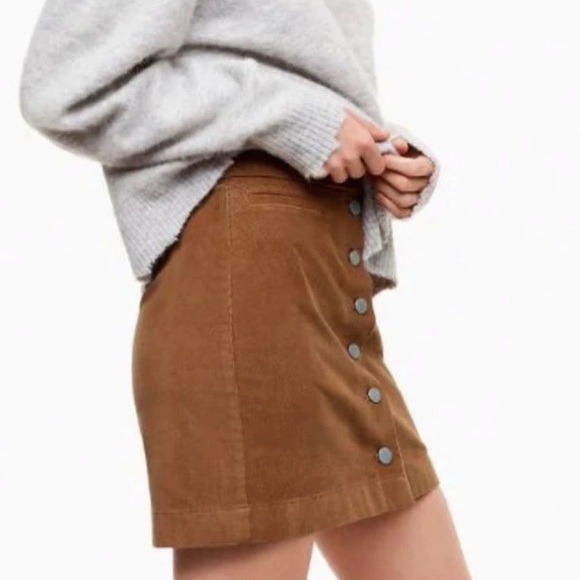 Wilfred Tan Corduroy Skirt - Picture 1 of 6